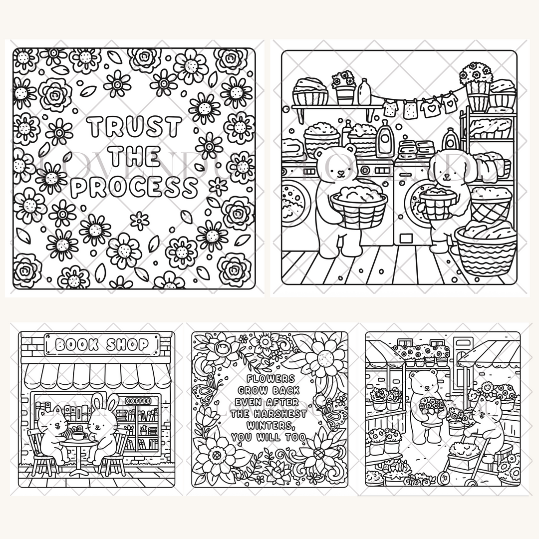 Cute Mindfulness Colouring Book