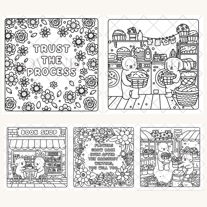 Cute Mindfulness Colouring Book