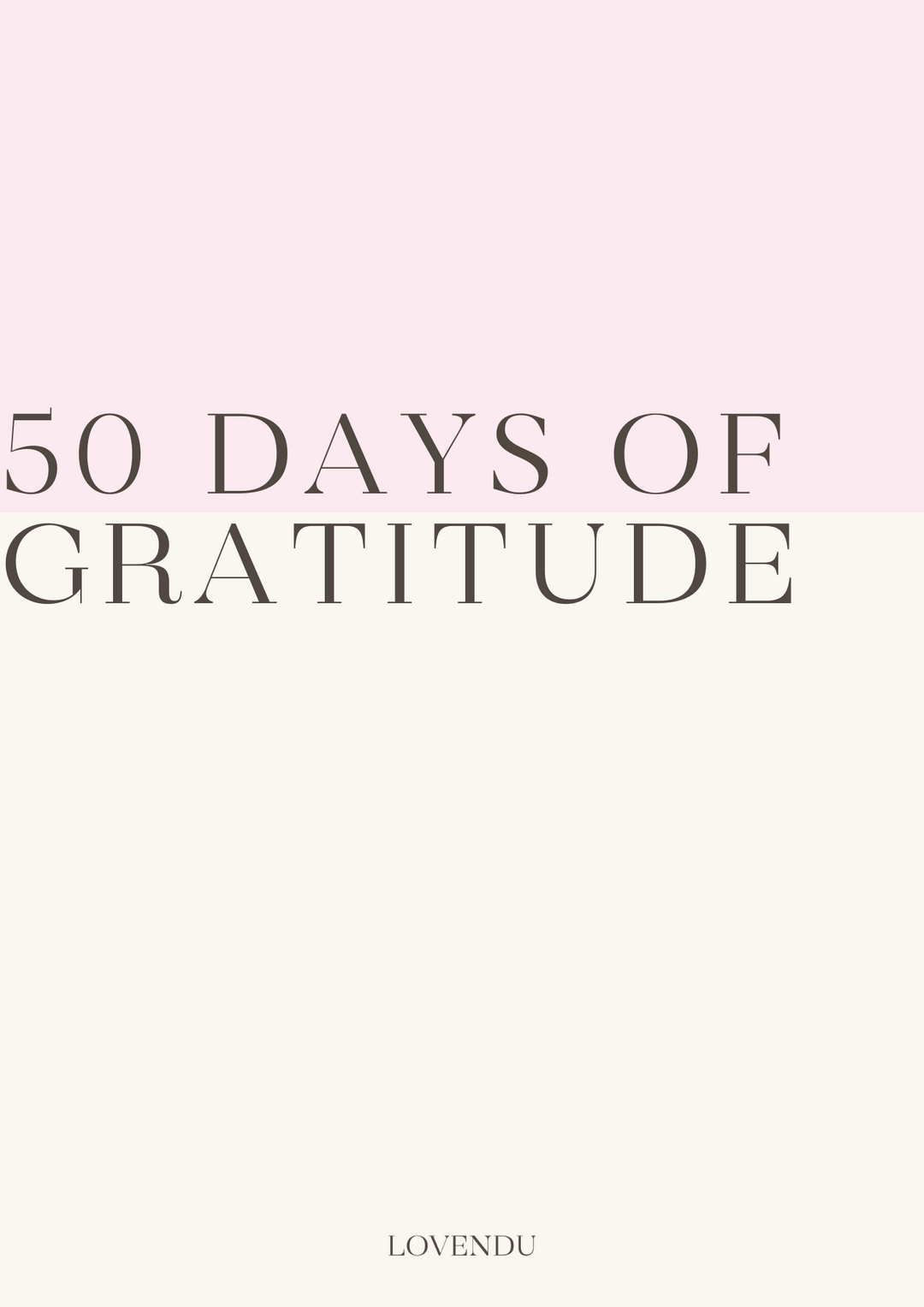 Printable: 50 Days of Gratitude