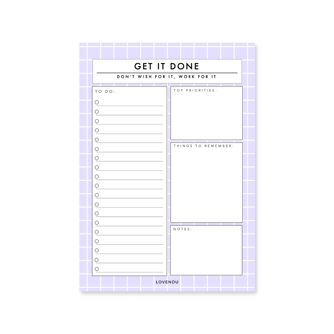 Mini Productivity Planner Pad, Lovendu, Notepad, mini-productivity-pad, font, notepad, paper, paper product, planner, productivity, stationary, text - Lovendu