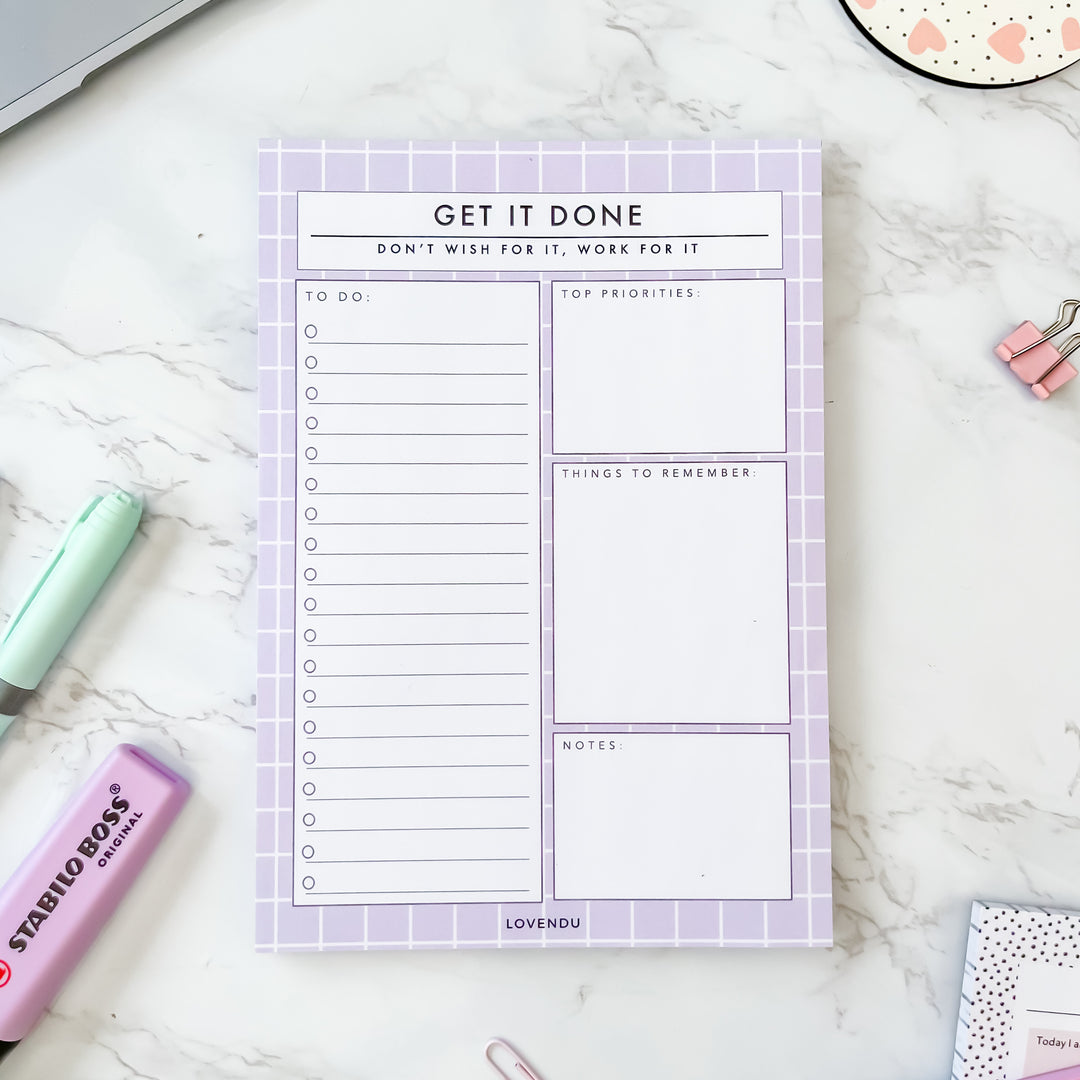 Mini Productivity Planner Pad, Lovendu, Notepad, mini-productivity-pad, font, notepad, paper, paper product, planner, productivity, stationary, text - Lovendu