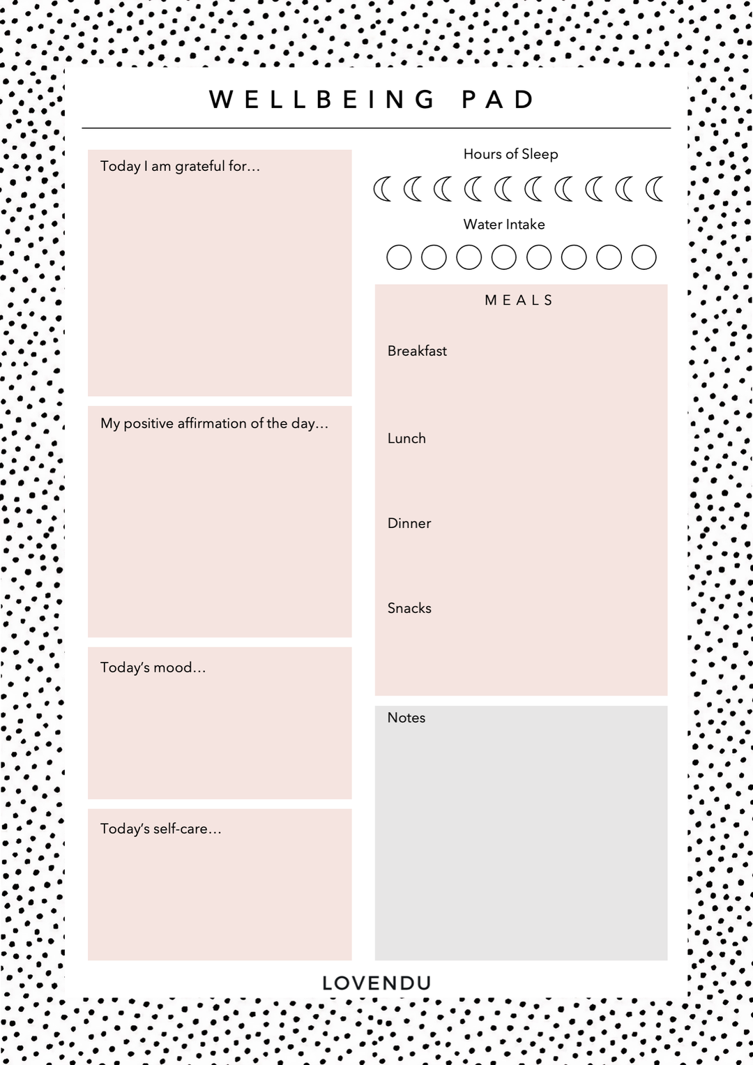 Wellbeing Pad, Lovendu, Notepad, wellbeing-pad,  - Lovendu